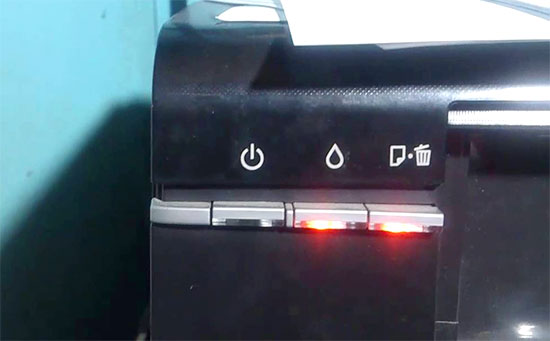 canon printer flashing orange light